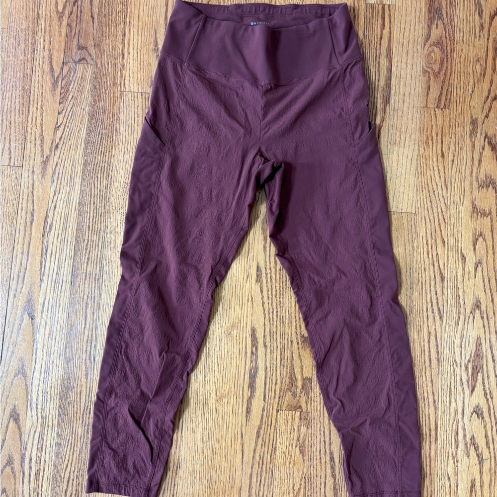 Athleta Brown High-Waist Leggings for Active Comfort